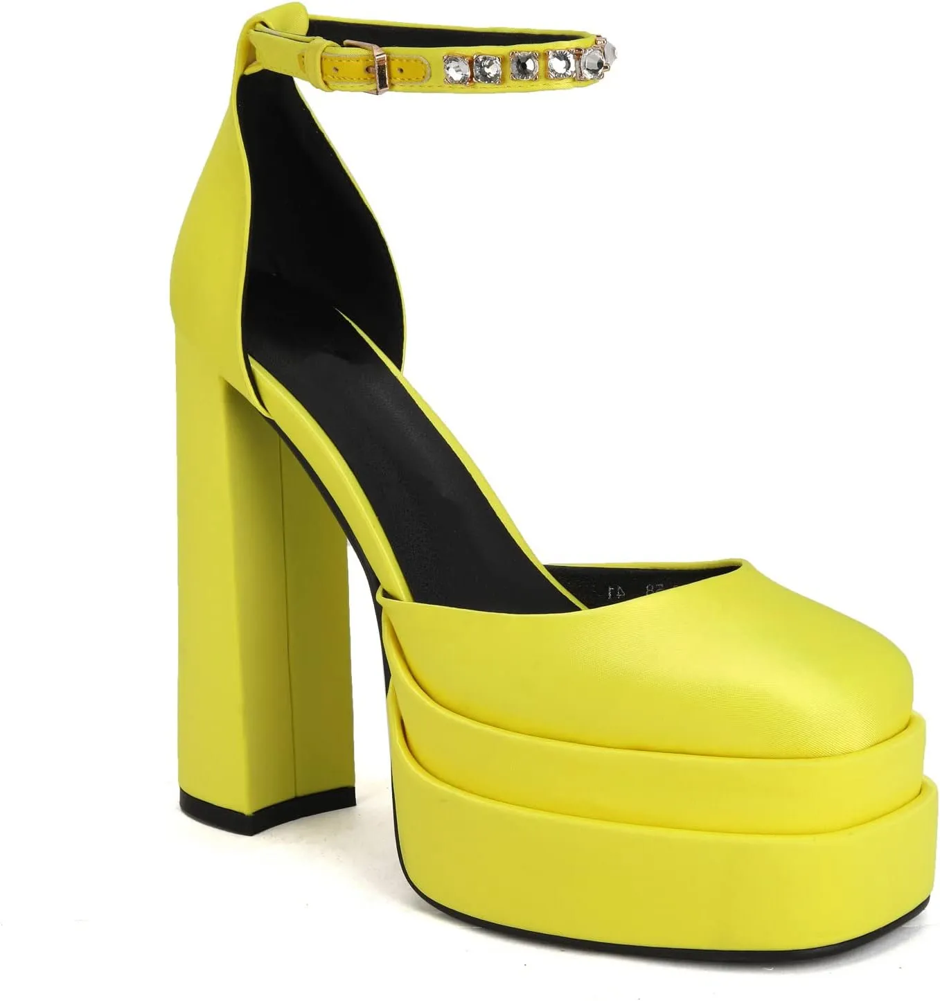 THESHY Womens Platform Chunky High Block Heels Ankle Strap Buckles Wedge Dress Pumps Fashion Shoes for Women