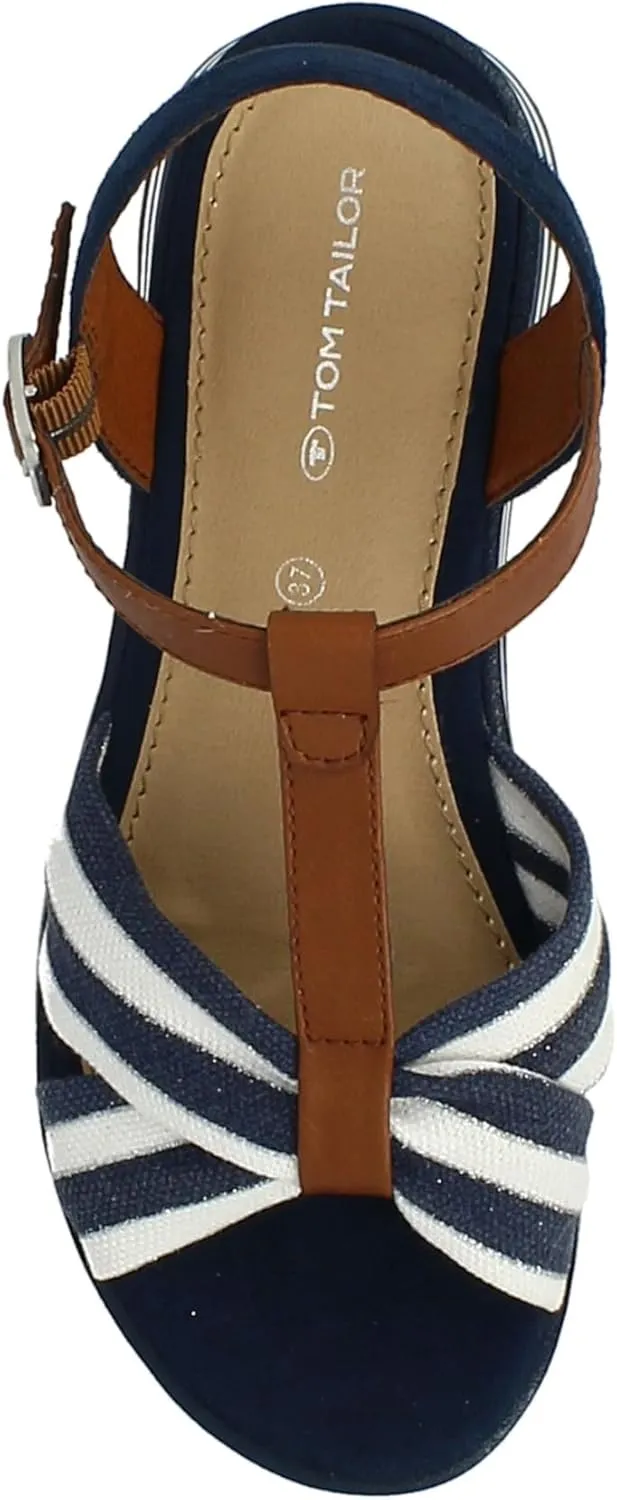 TOM TAILOR Women's T-Straps Wedge Sandal
