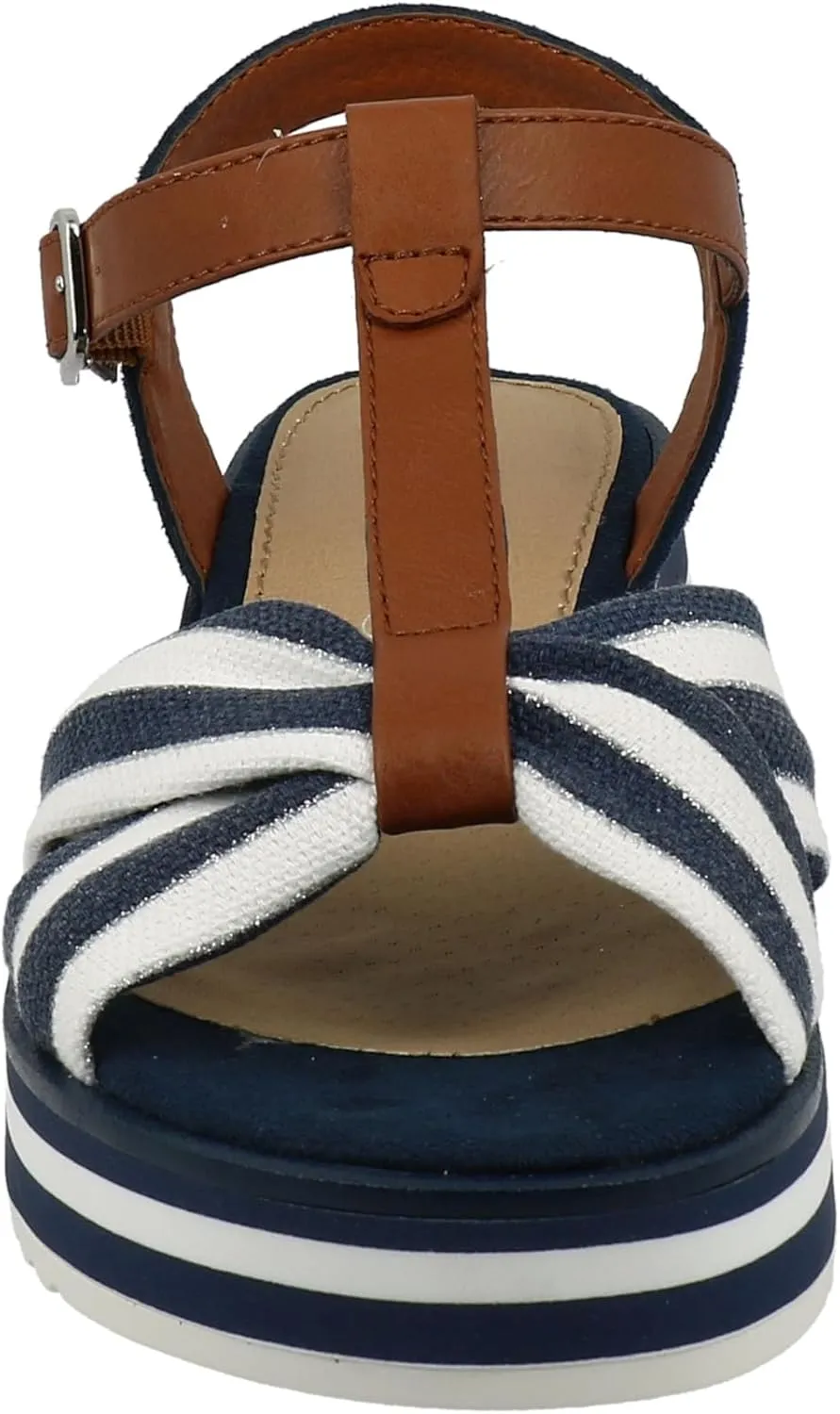 TOM TAILOR Women's T-Straps Wedge Sandal