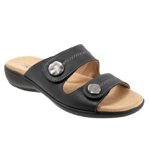 Trotters Women's Ruthie Sandals Black Stitch