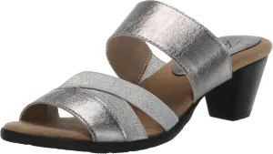 Trotters Women's Sandal Mule, Pewter MET, 7