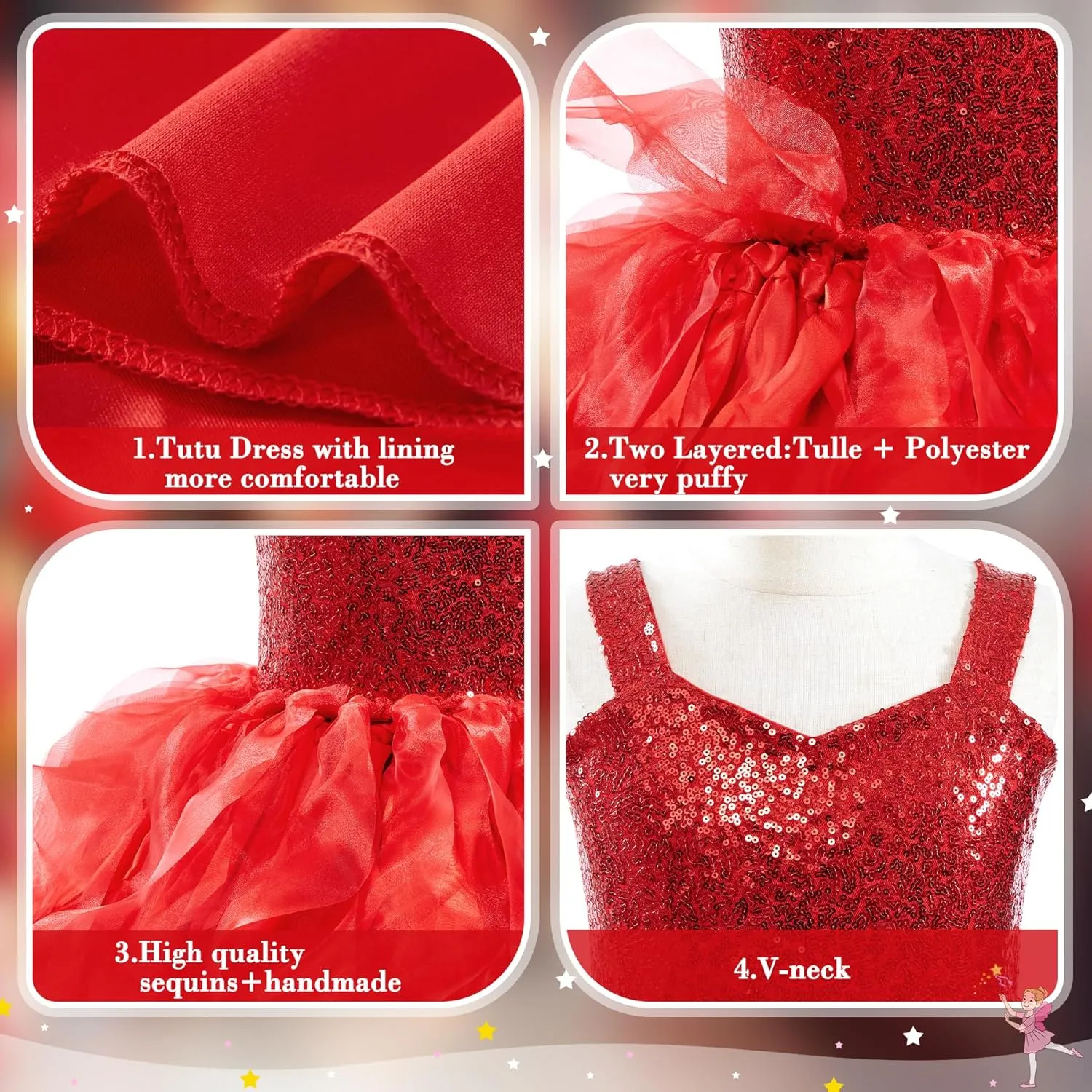 Tutu Dress for Girls Sparkly Sequin Tulle Princess Birthday Party Dress for Toddler Girls Prom Sneaker Ball Gown