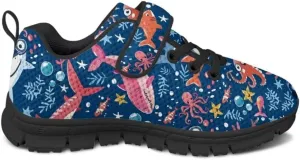 Unisex-Child Sneakers Hook and Loop Hiking Running Shoes with One Strap Toddler Lightweight Running Sneakers