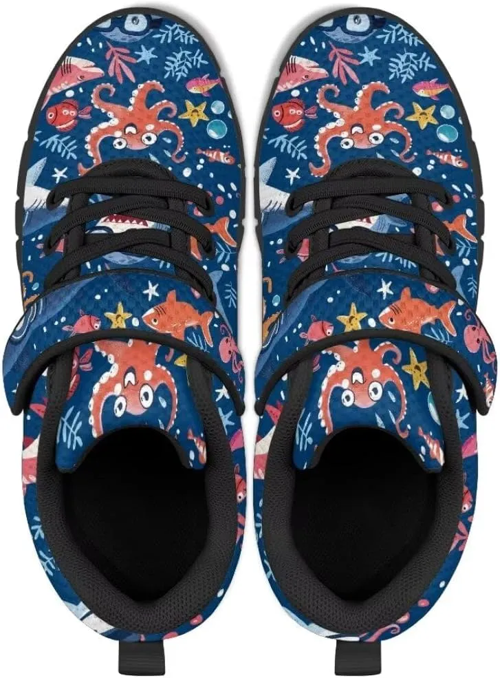 Unisex-Child Sneakers Hook and Loop Hiking Running Shoes with One Strap Toddler Lightweight Running Sneakers
