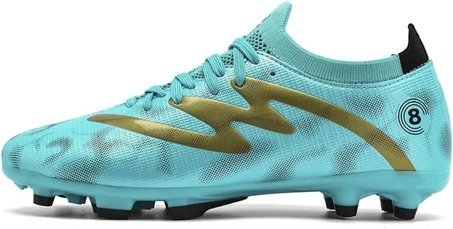 Unisex FG Cleats Training Athletic Non-Slip Long Studs High-Top Football Soccer Shoes for Youth