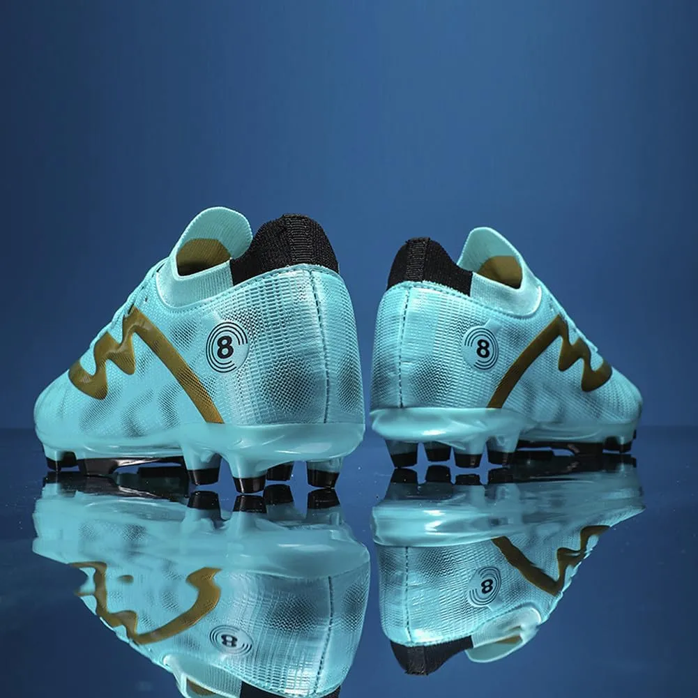 Unisex FG Cleats Training Athletic Non-Slip Long Studs High-Top Football Soccer Shoes for Youth