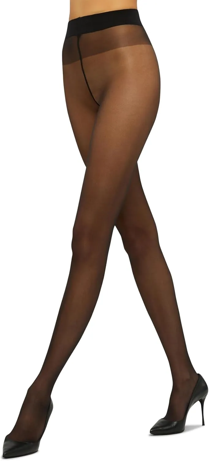 Wolford Satin Touch 20 Denier Tights For Women Soft Satin Feel Sheer Hosiery Extra-Wide Waistband Perfect for Any Occasion