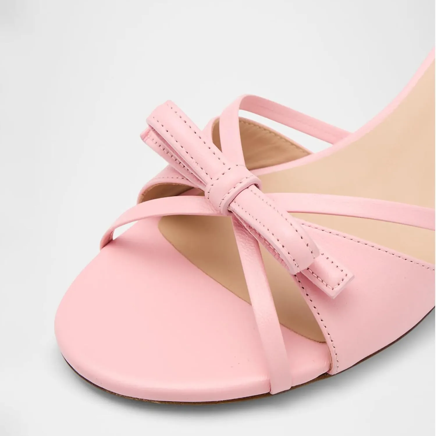 Women Heeled Sandals Mules Round Open Toe Bow Slides Low Kitten Heels Silp On Slippers Casual Stiletto Wedding Dress Slide Shoes