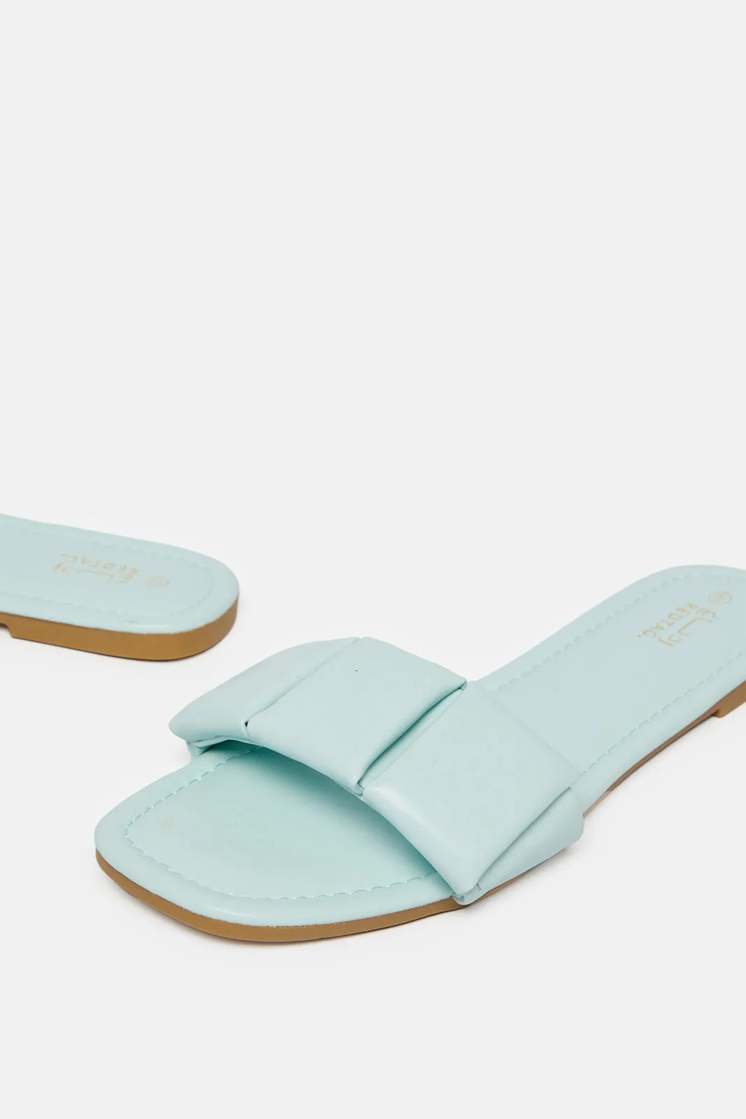 Women Mint Textured Mule