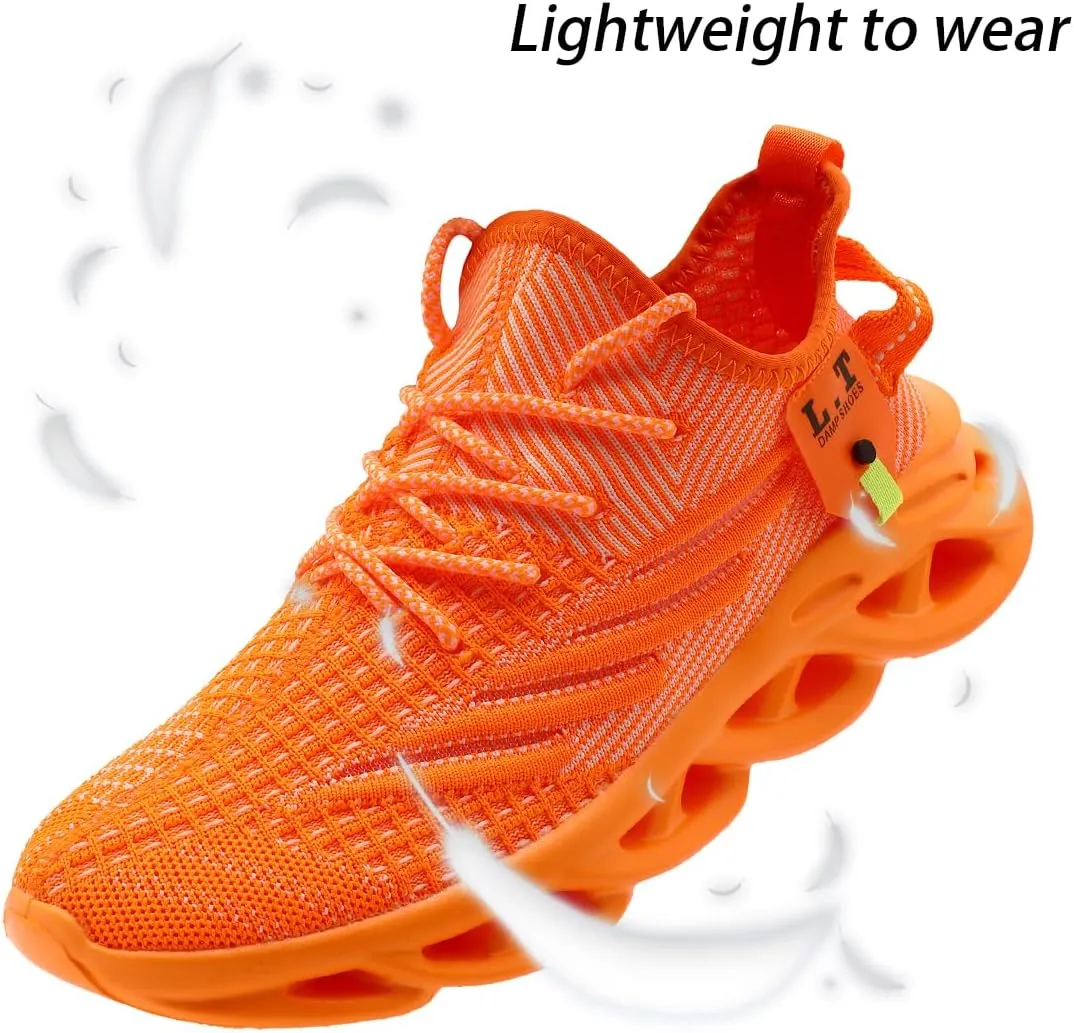 Women Running Shoes Walking Training Sneakers Sport Gym Fitness Tennis Shoes Non Slip Fashion Comfortable Lightweight Shoe for Casual Jogging Mesh Breathable Sneaker