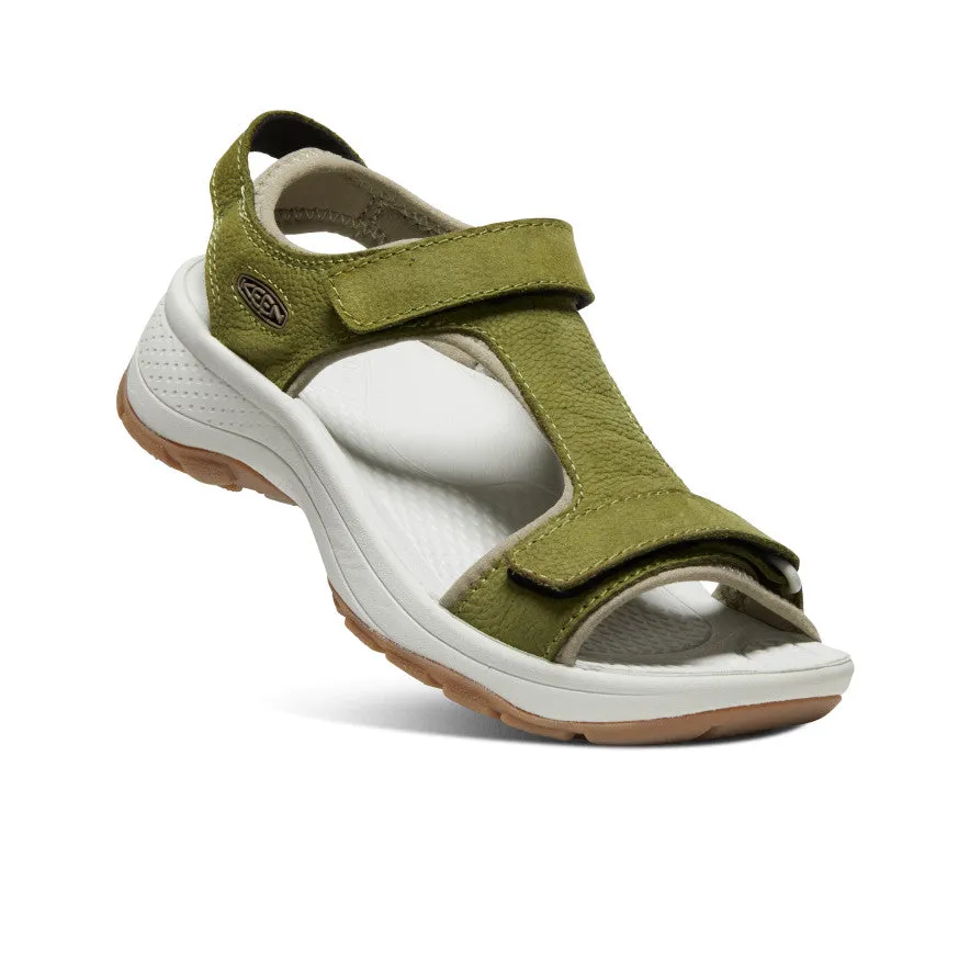 Women's Astoria West T-Strap Leather Sandal - Olive Drab Leather