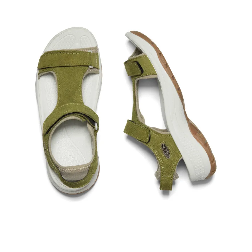 Women's Astoria West T-Strap Leather Sandal - Olive Drab Leather