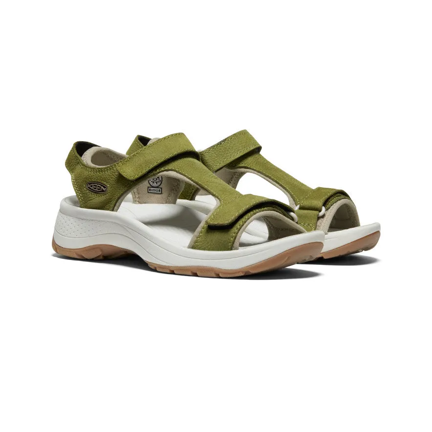 Women's Astoria West T-Strap Leather Sandal - Olive Drab Leather