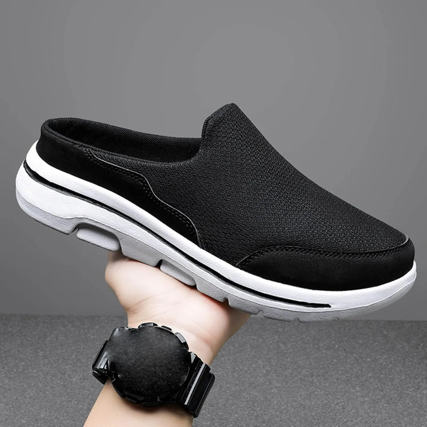 Women's Backless Walking Sneakers Summer Slip-on Tennis Shoes Womens Walking Ladies Shoes Casual High Top Sneakers Waterproof Tennis Shoe Casual Loafers