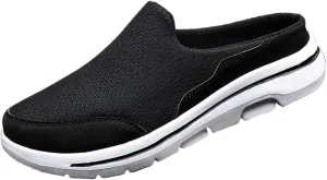 Women's Backless Walking Sneakers Summer Slip-on Tennis Shoes Womens Walking Ladies Shoes Casual High Top Sneakers Waterproof Tennis Shoe Casual Loafers