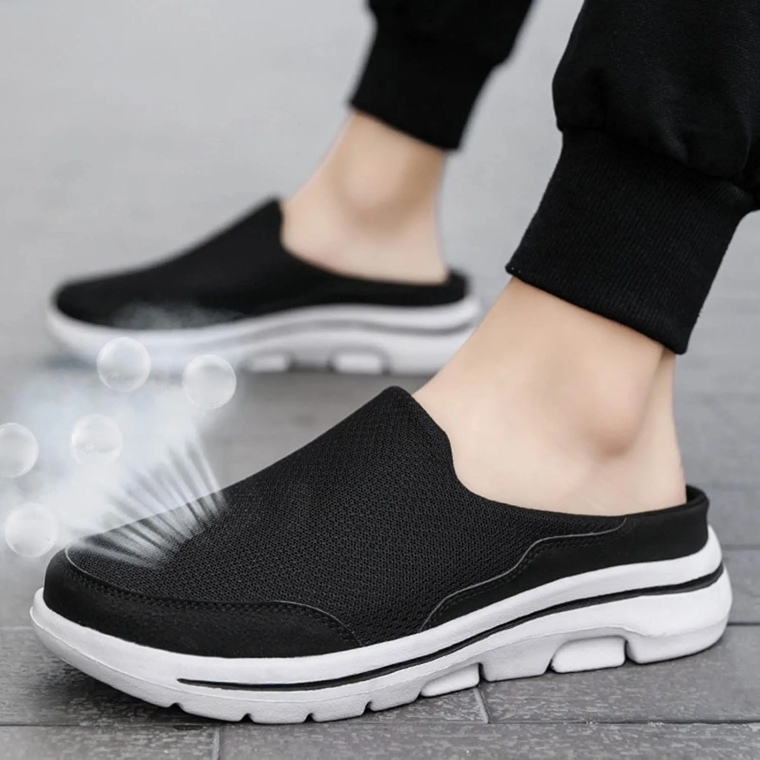 Women's Backless Walking Sneakers Summer Slip-on Tennis Shoes Womens Walking Ladies Shoes Casual High Top Sneakers Waterproof Tennis Shoe Casual Loafers