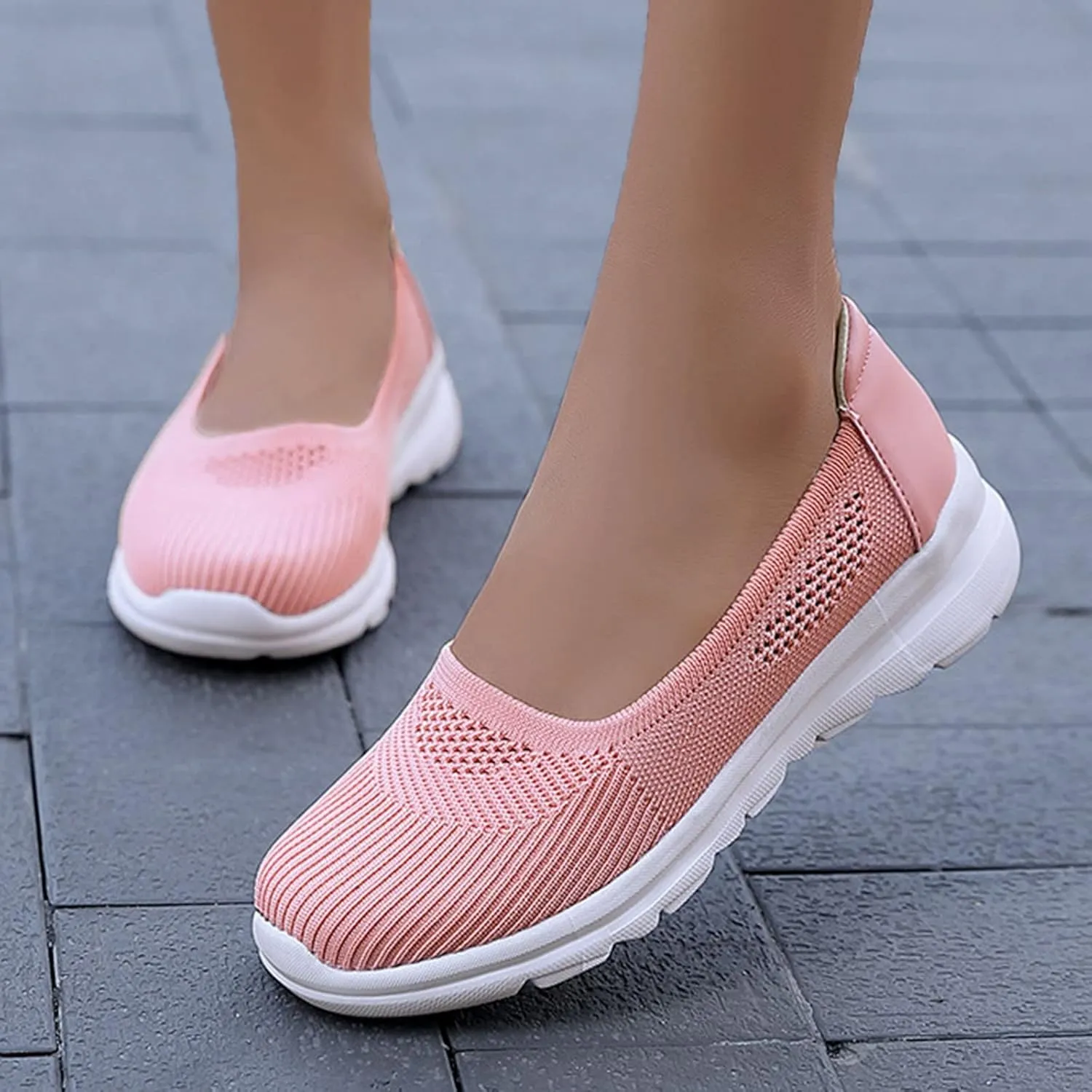 Womens Orthopedic Casual Loafers Slip On Walking Shoes with Arch Support Comfortable Sneakers Plantar Fasciitis Relief Foot Heel Pain Diabetic