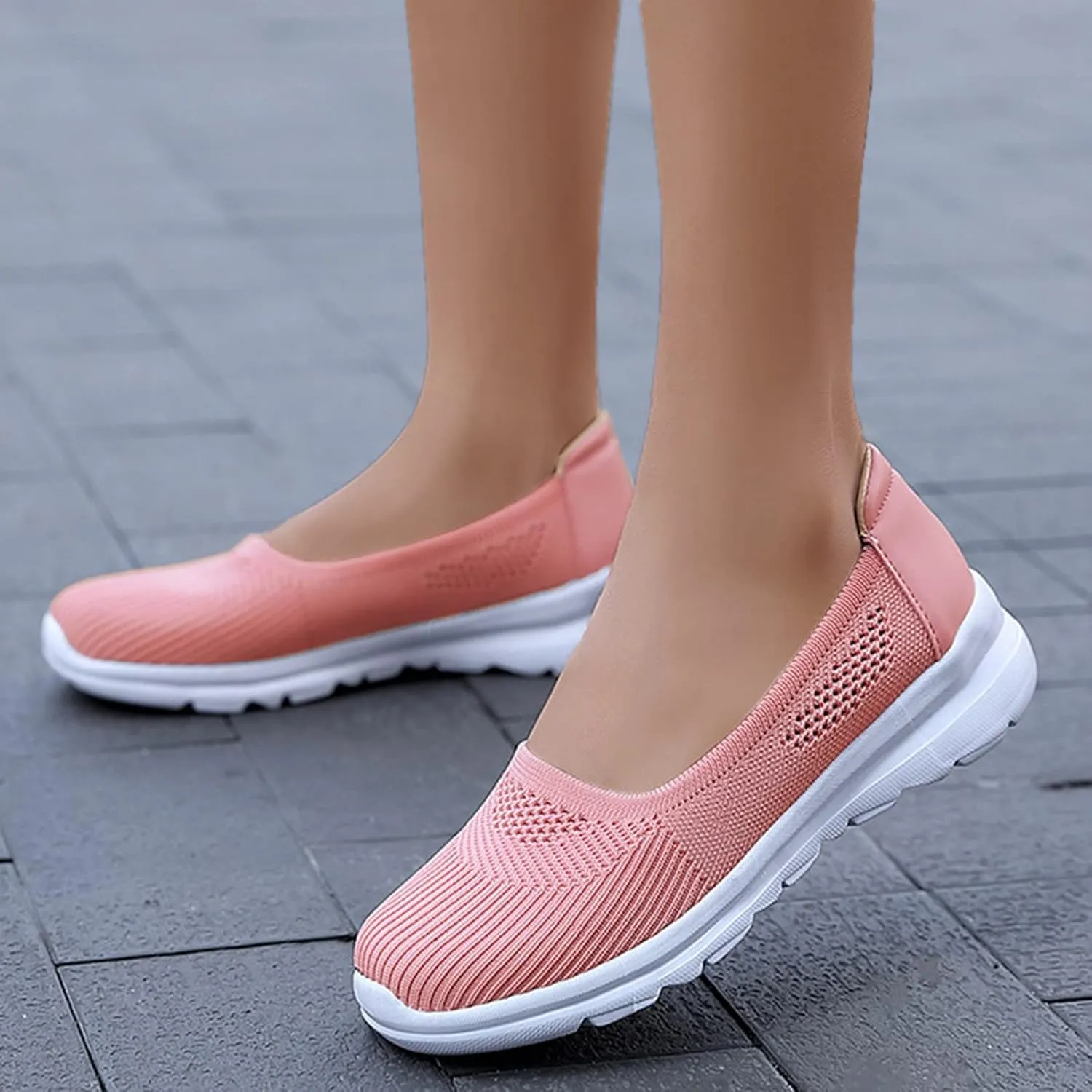 Womens Orthopedic Casual Loafers Slip On Walking Shoes with Arch Support Comfortable Sneakers Plantar Fasciitis Relief Foot Heel Pain Diabetic