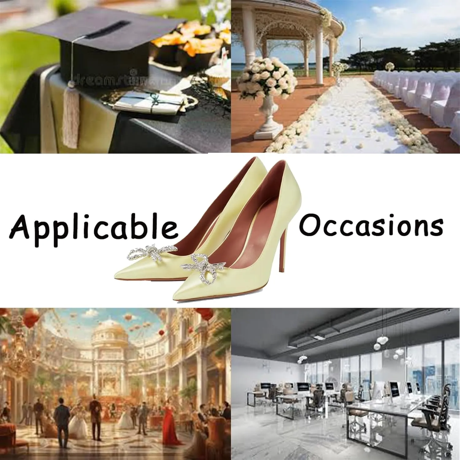 Women's Satin High Heels,Pointed-Toe Pumps with Crystal Accent,Slip-On Stiletto Heels for Parties and Wedding