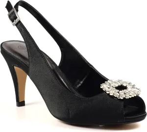Womens/Ladies Venice Sling Back Sandals (7) (Black)