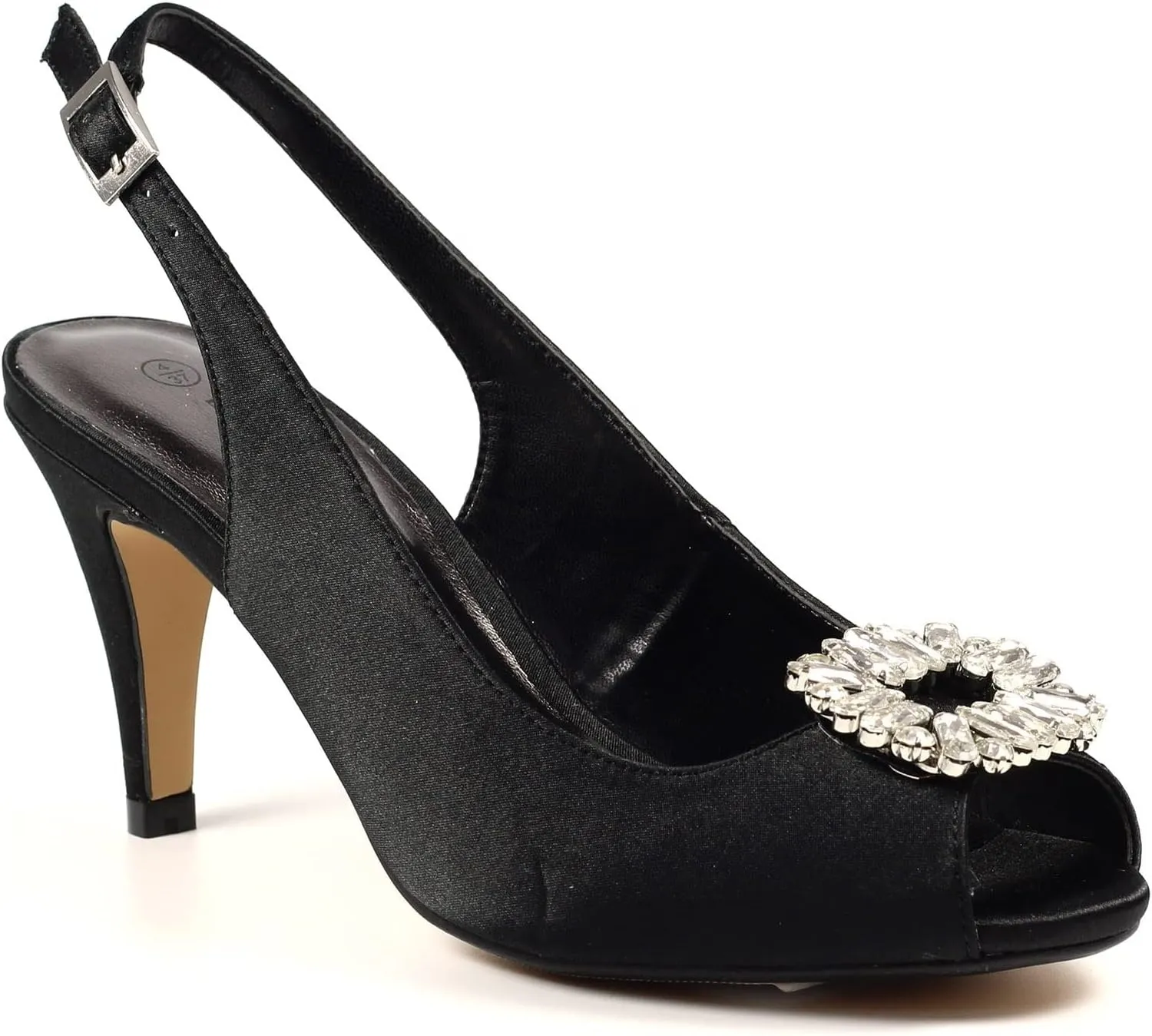 Womens/Ladies Venice Sling Back Sandals (7) (Black)
