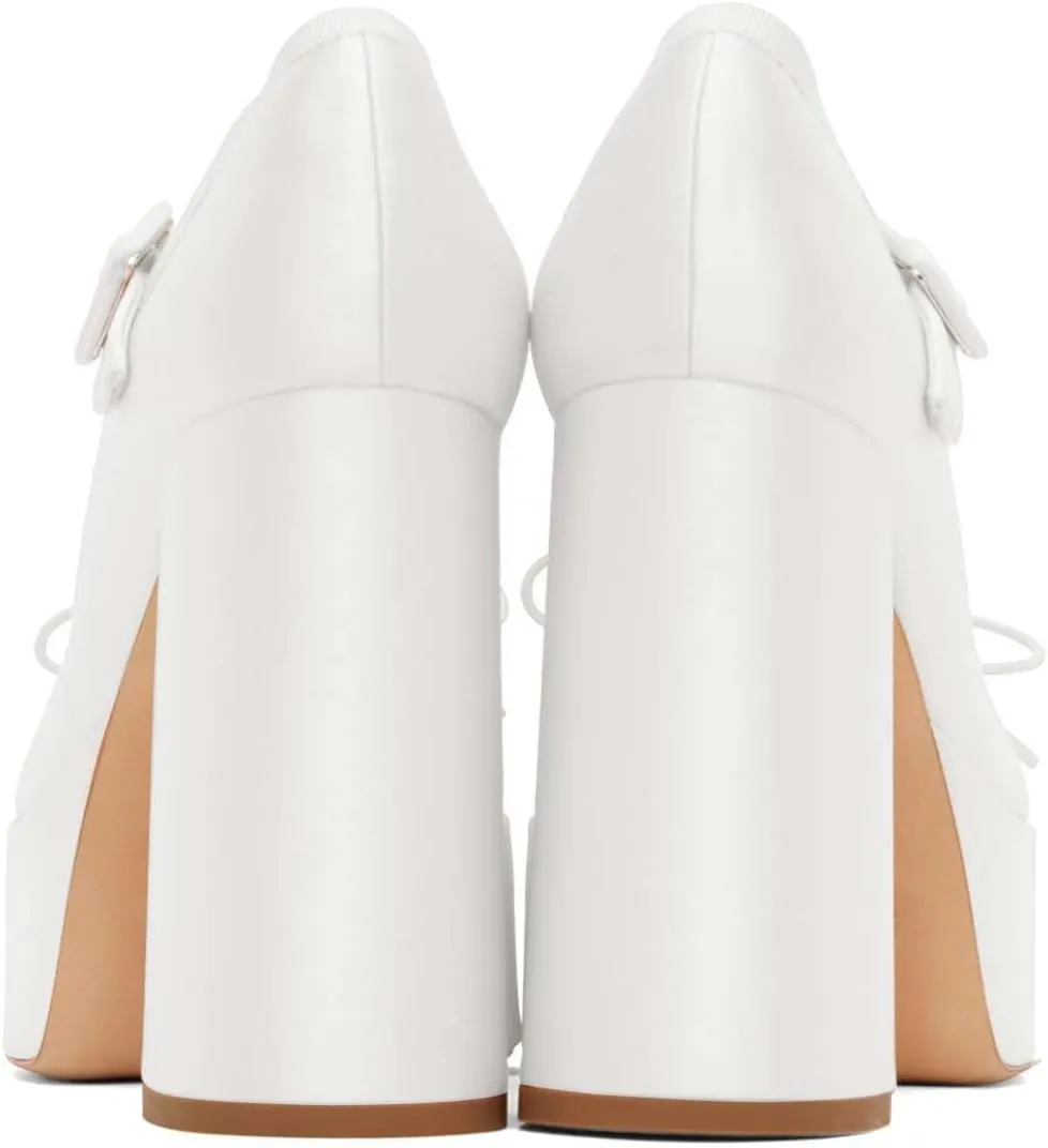 XYD Women Bowknot Closed Square Toe Super High Block Heel Strappy Platform Pumps Fashion Party Satin Shoes