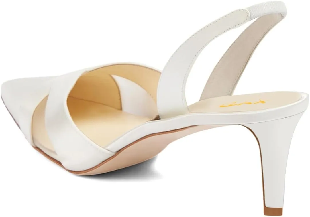 XYD Women Graceful Satin Pointed Toe Pumps Stiletto Heel Sandals Slingbacks High Heels Dress Evening Shoes